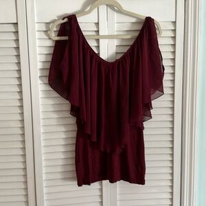 Joyce Leslie Burgundy (Wine) Blouse